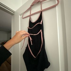 Black and Pink Yumiko Dance Leotard - M